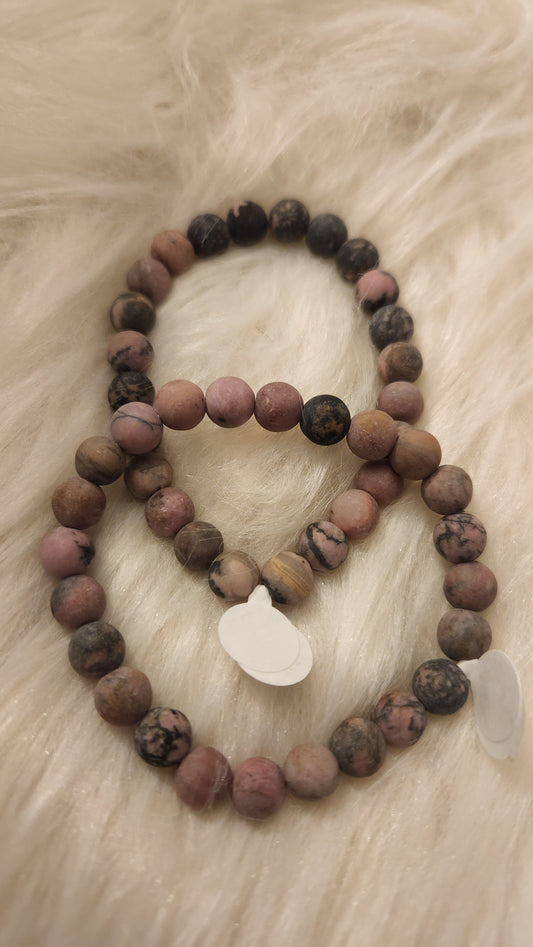 Rhodonite (matte) bracelet