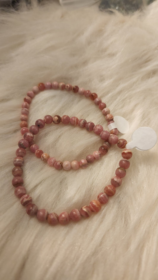 Rhodochrosite bracelet 6mm