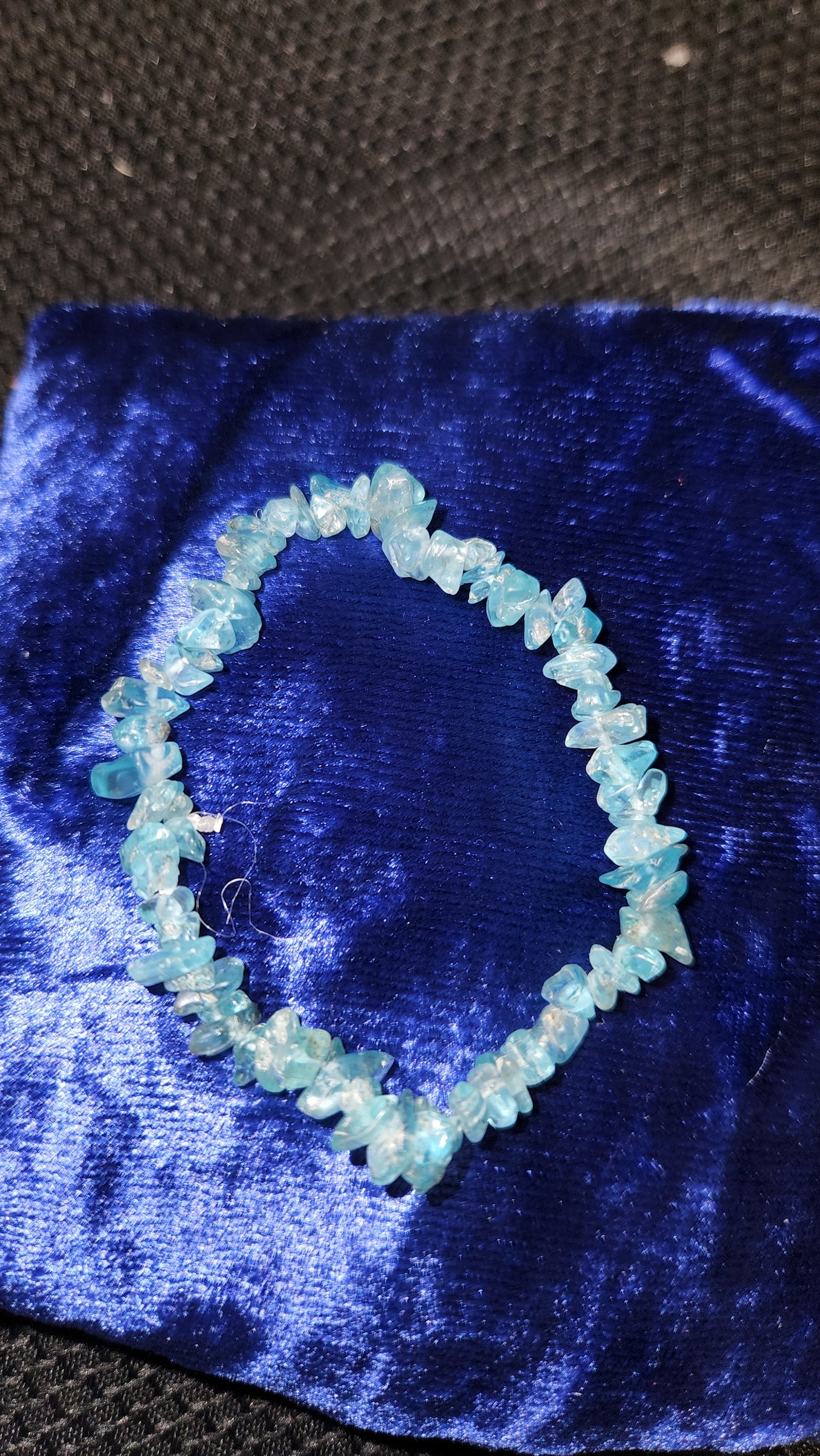 Aquamarine chip bracelet ( darker)