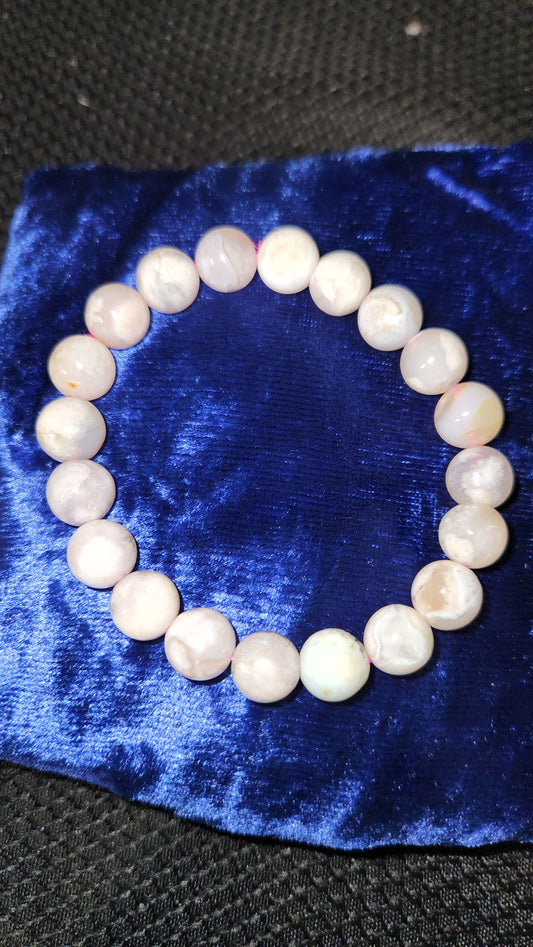 Flower agate bracelet 10MM