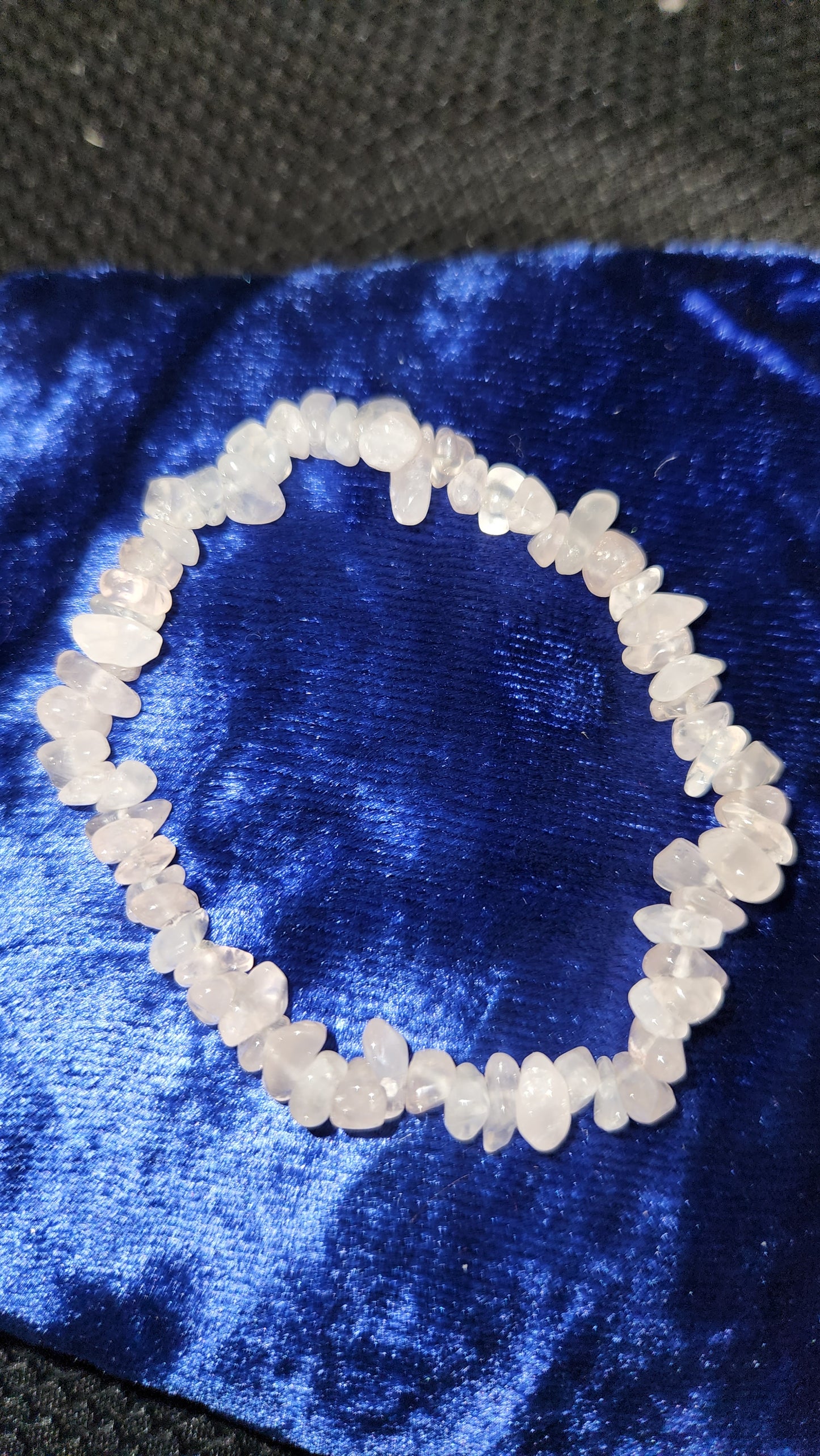 Rose quartz chip bracelet