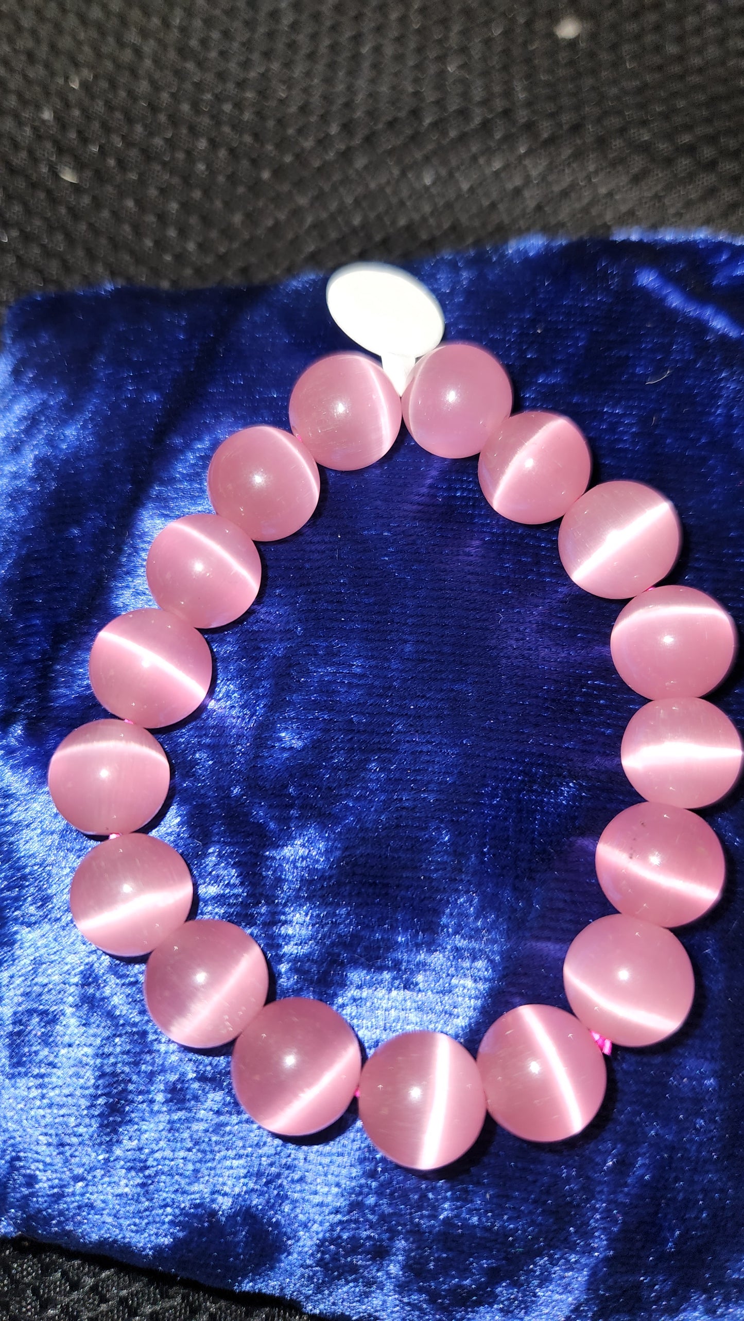 Pink cats eye bracelet