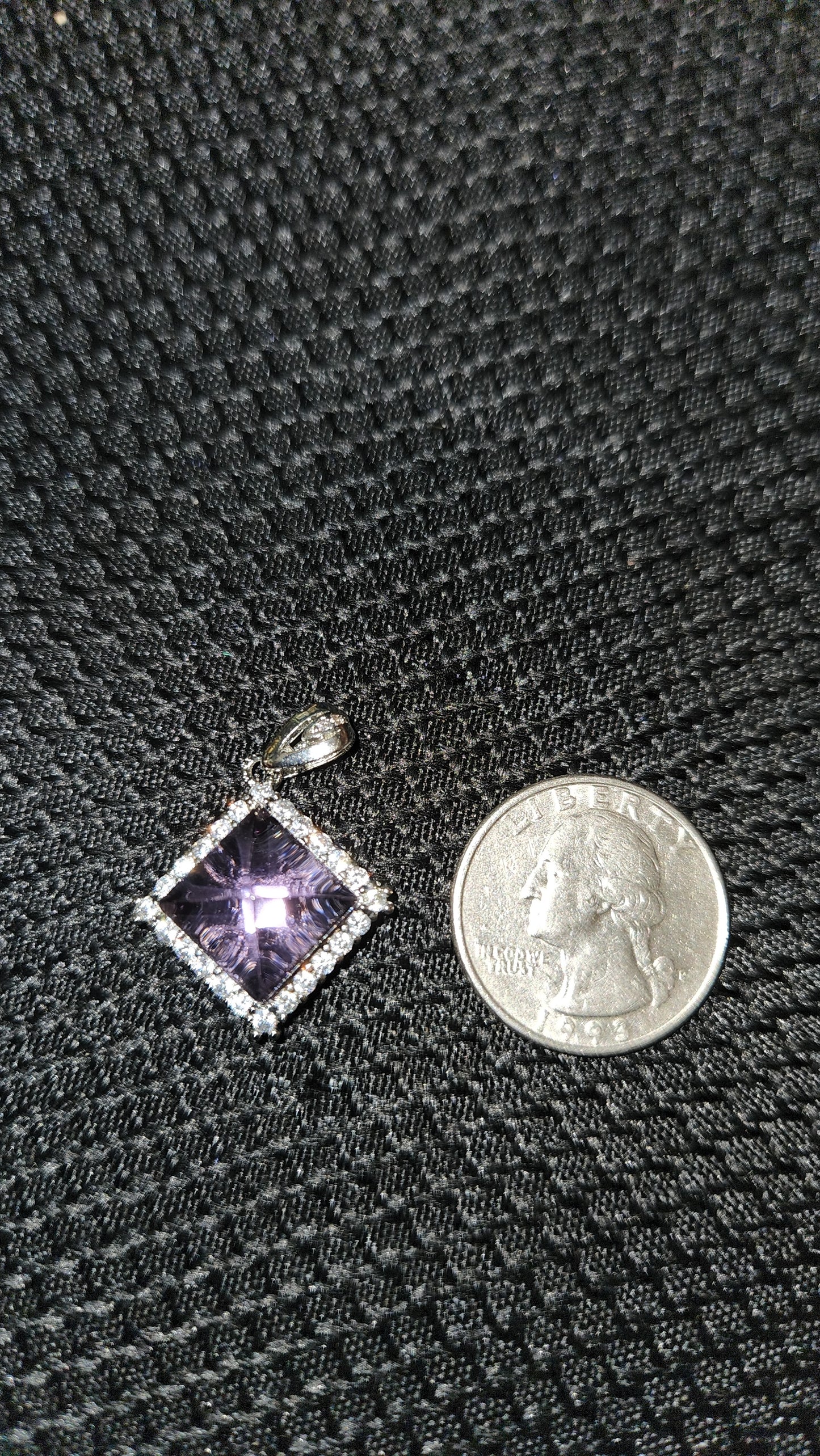 Sterling silver amethyst pendent (925)