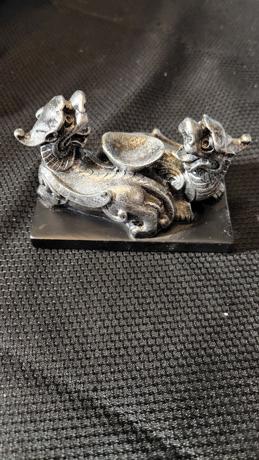 Silver Pixiu sphere holder