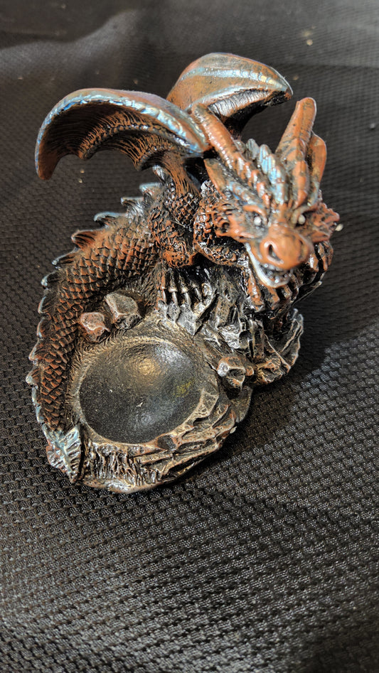 Bronze dragon sphere holder