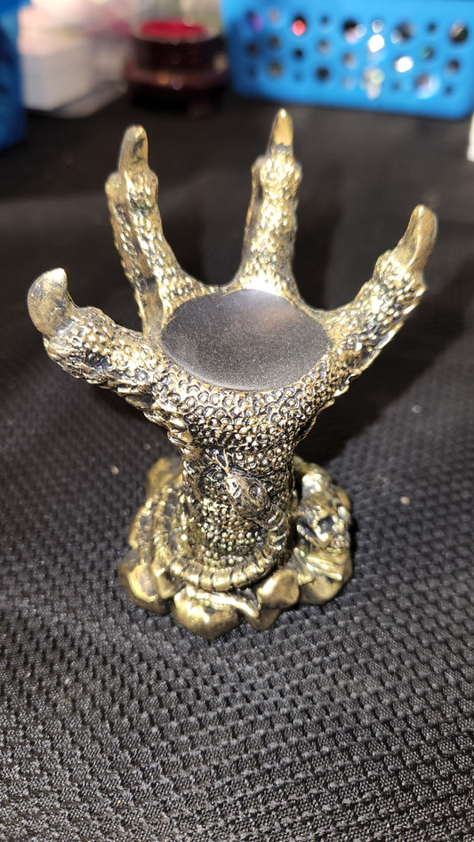 Gold claw sphere holder