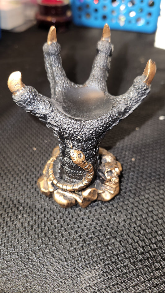 Black & bronze claw sphere holder