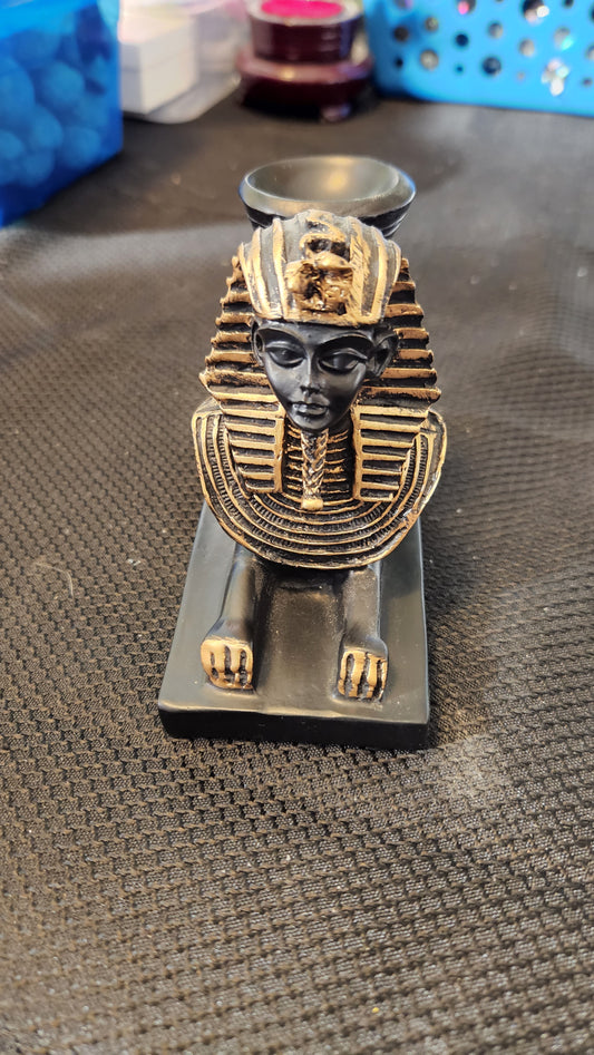 Black & gold sphinx sphere holder