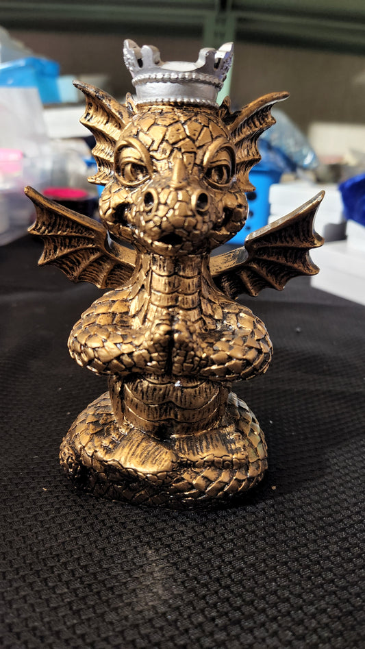 Gold dragon sphere holder