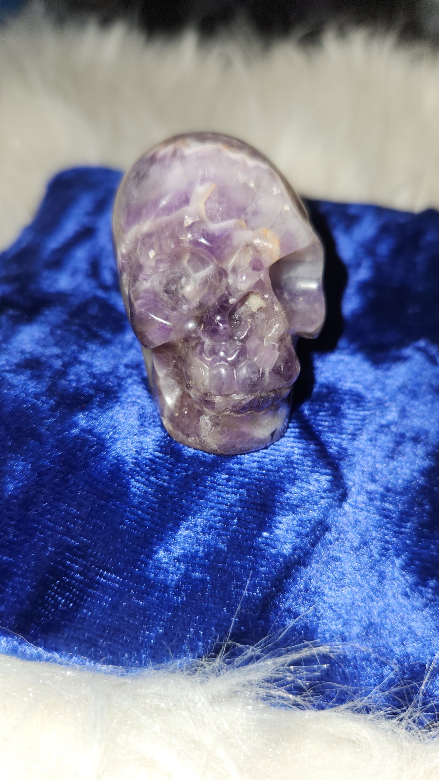 Chevon amethyst 2" skull