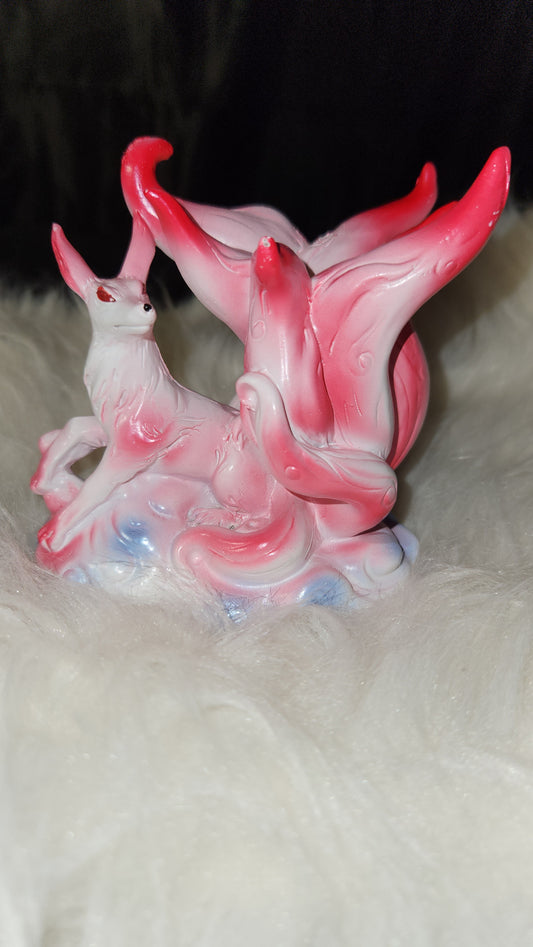 Hot pink & white ninetales sphere holder