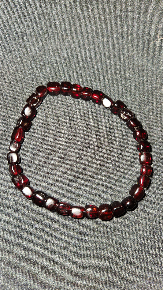 Blood amber freeform bracelet