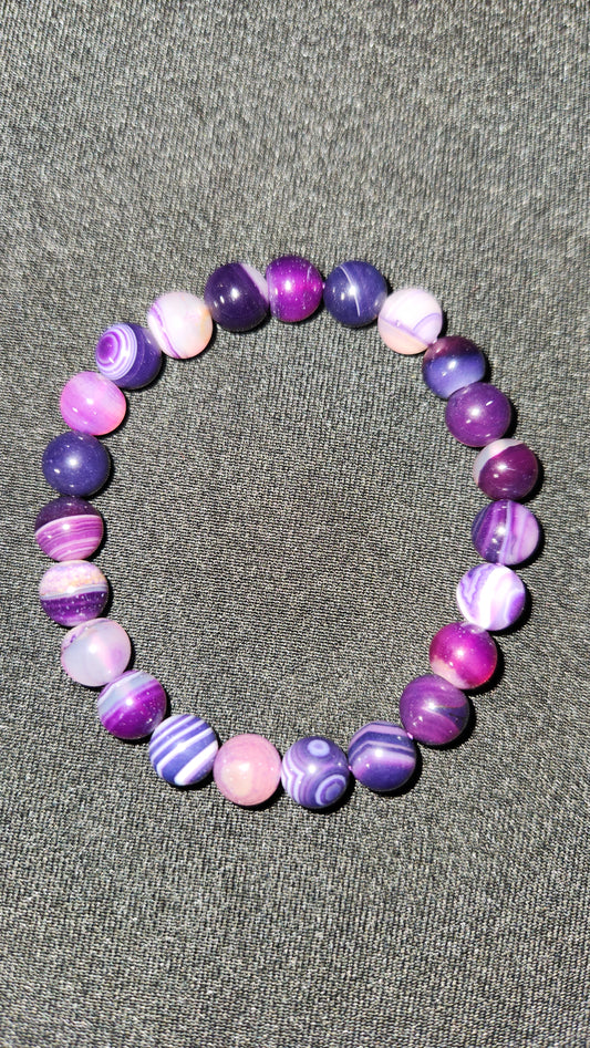 Purple agate bracelet (dyed)