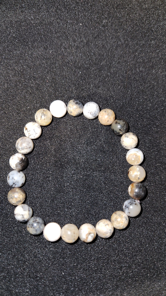 Dendritic opal bracelet