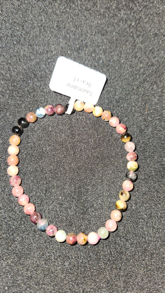 Multi tourmaline bracelet (4MM)