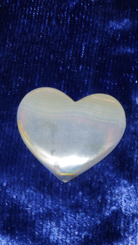 Iris Agate Heart Carving - A - from Indonesia