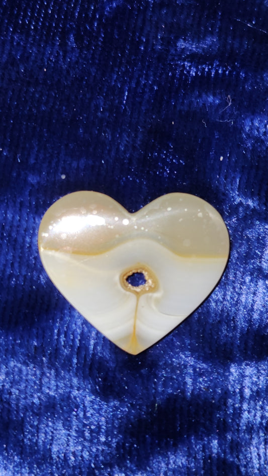 Iris Agate Heart Carving - B - from Indonesia