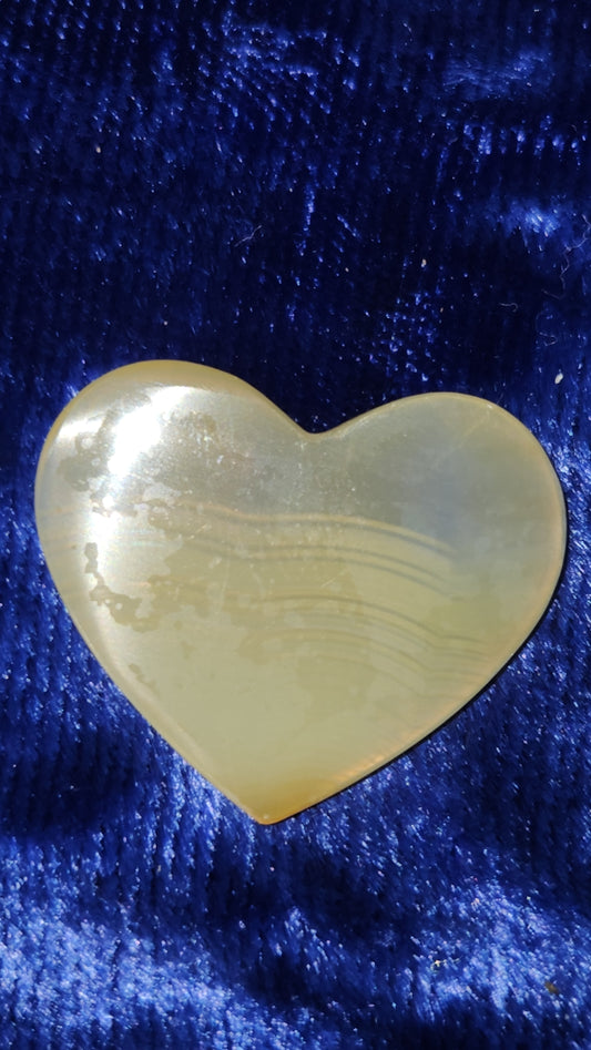 Iris Agate Heart Carving - D - from Indonesia