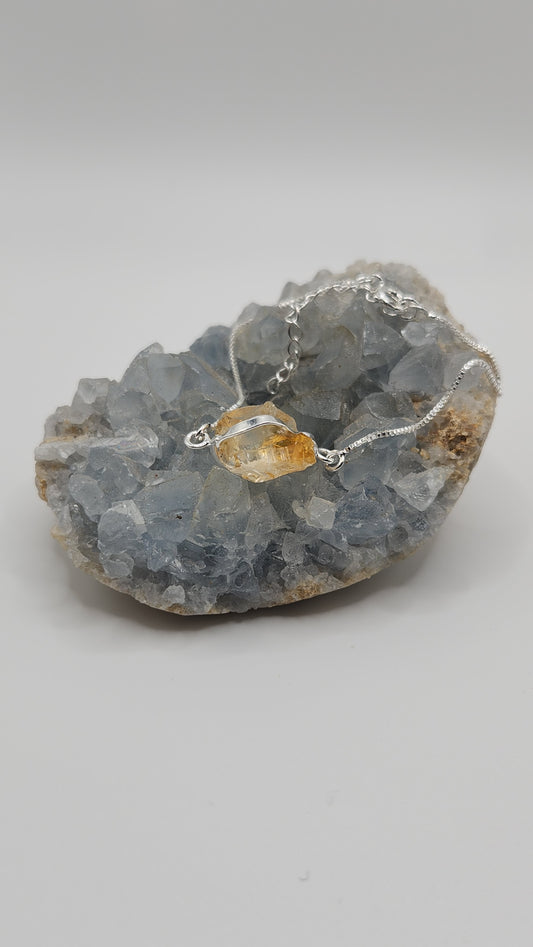 Citrine bracelet (silvertone)