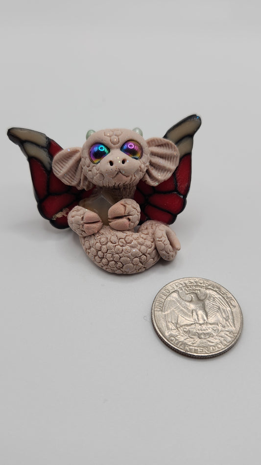 Poly resin creature with crystal  #11