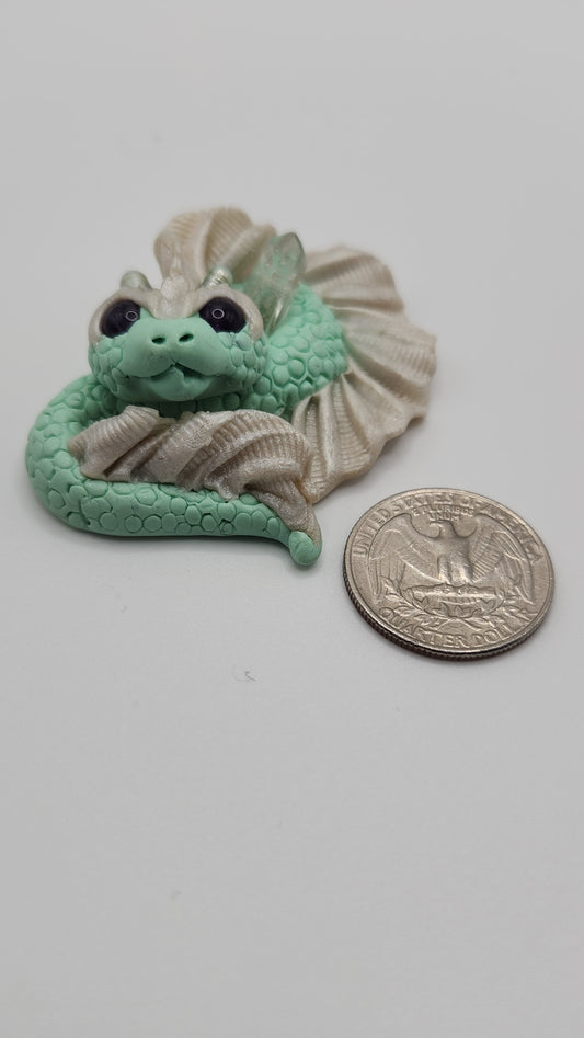 Poly resin creature with crystal  #13