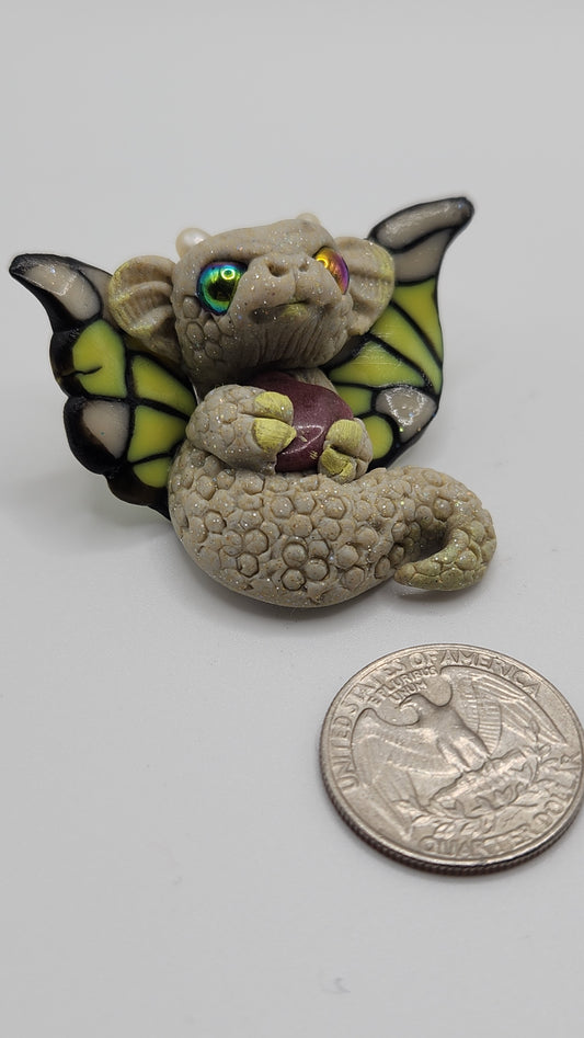 Poly resin creature with crystal  #51