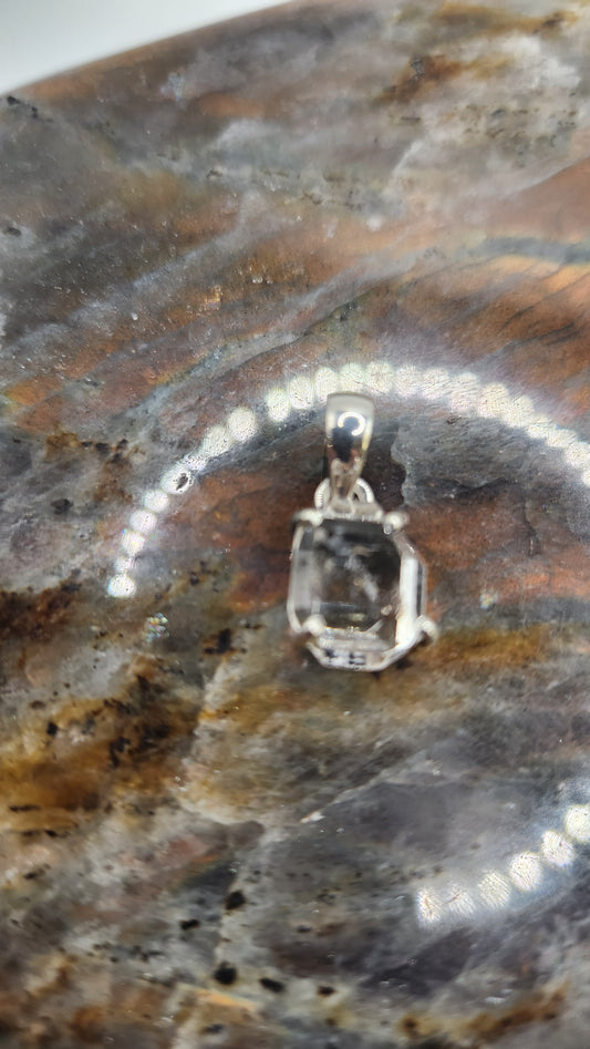 Sterling Silver Herkimer Diamond Pendent B