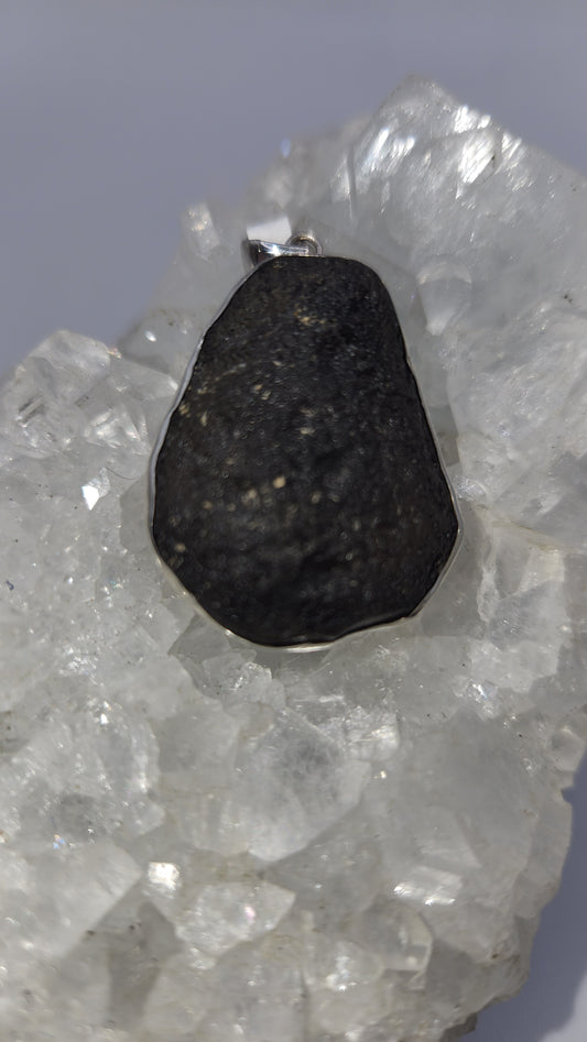 Sterling Silver Tektite pendent A