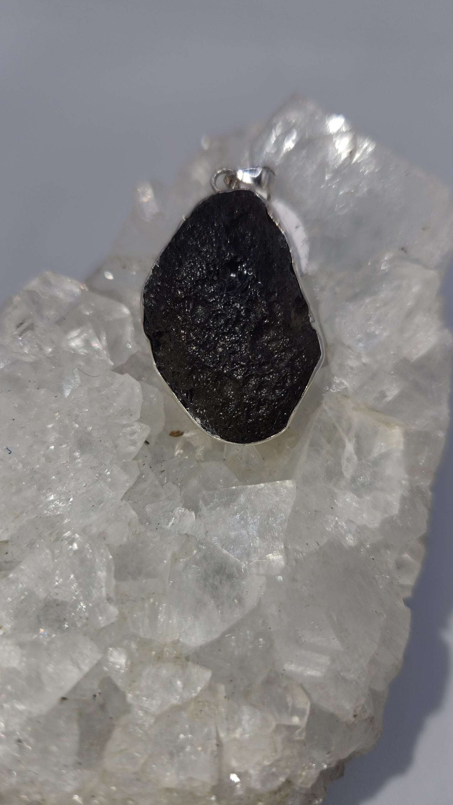 Sterling Silver Tektite pendent C