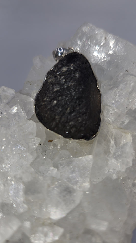 Sterling Silver Tektite pendent G