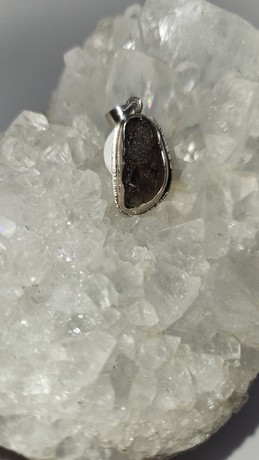 Sterling Silver Tektite pendent A