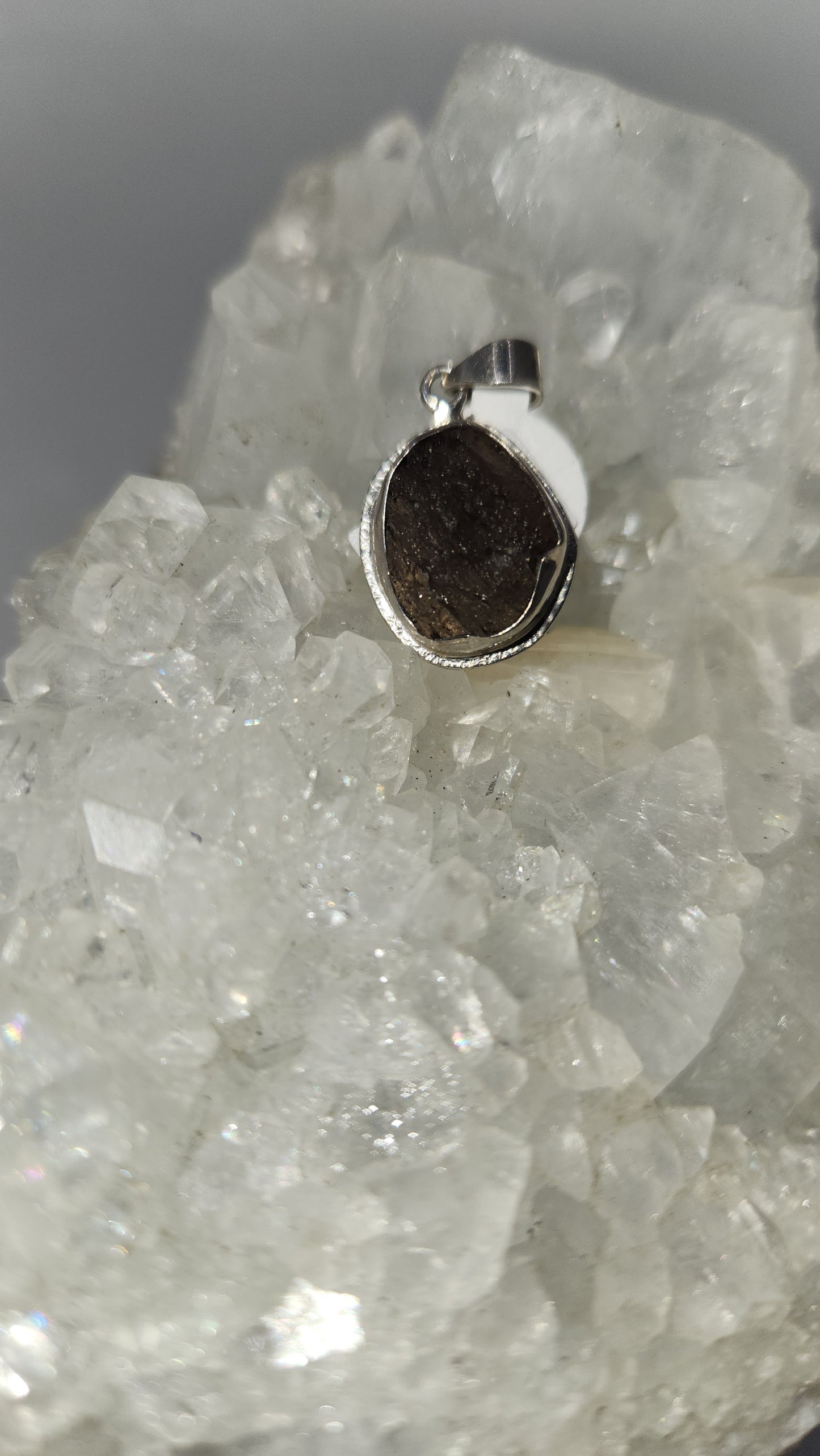 Sterling Silver Tektite pendent C