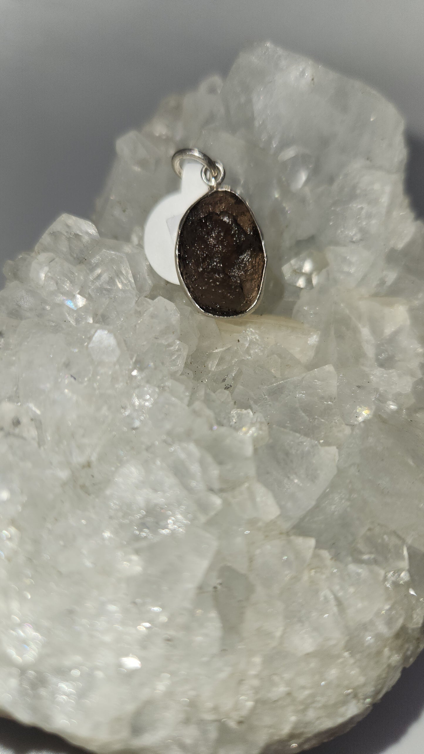 Sterling Silver Tektite pendent D