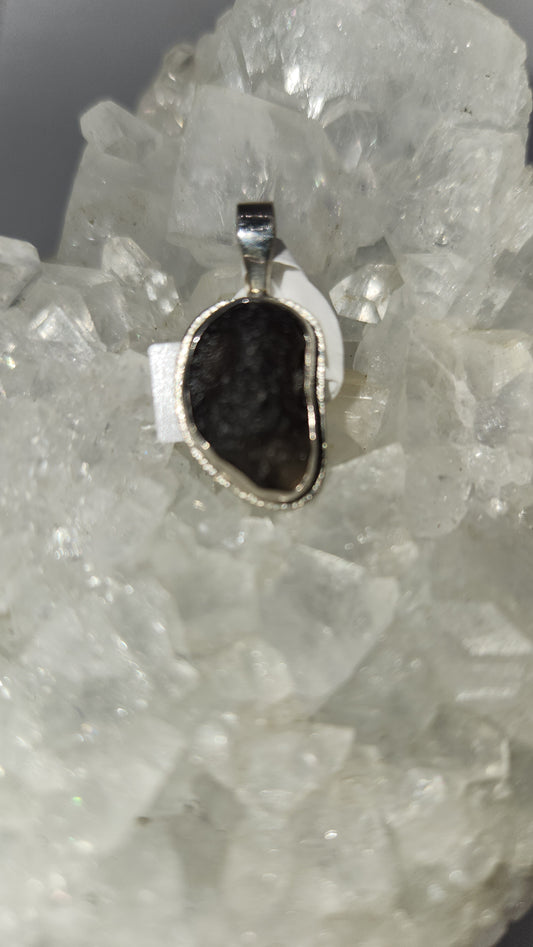 Sterling Silver Tektite pendent G