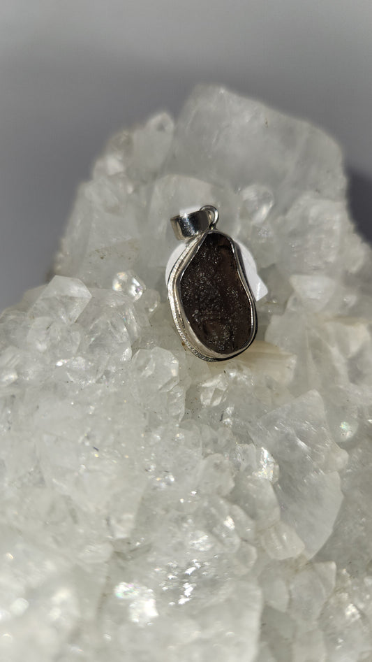 Sterling Silver Tektite pendent J