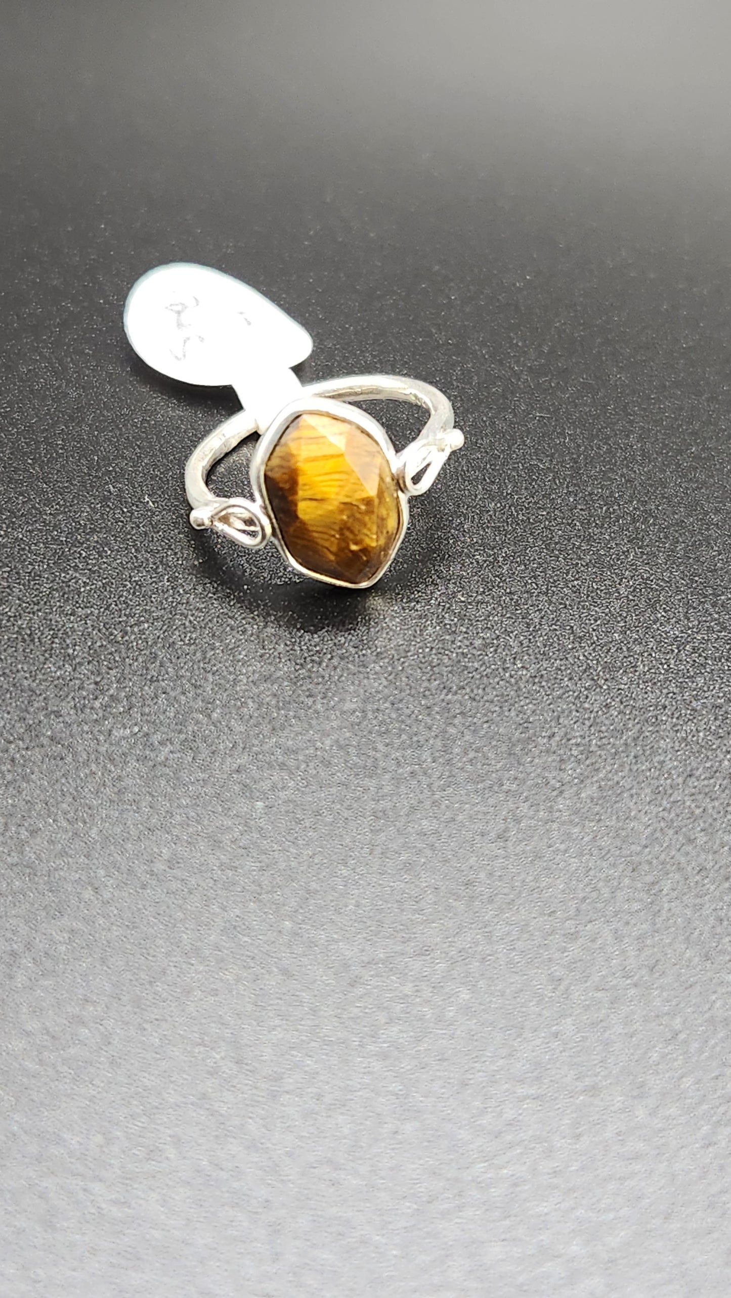 Sterling Silver DT Tiger Eye  ring (size 4)