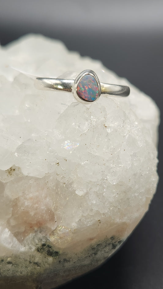 Sterling Opal Ring (size 6)