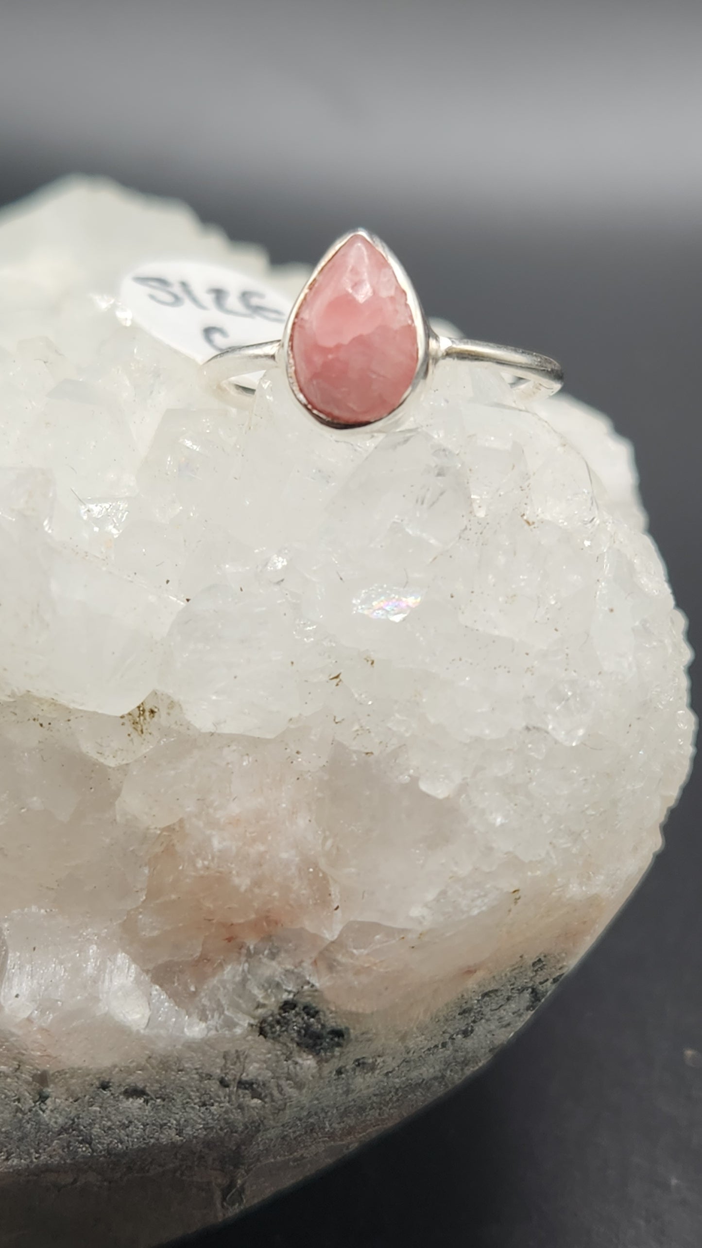 Sterling Rhodocrosite Ring (size 6)