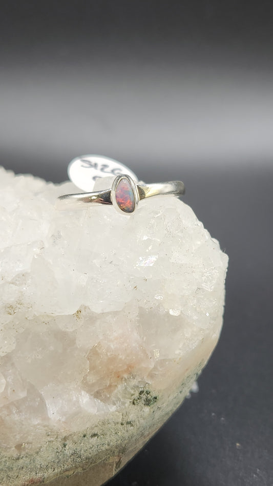 Sterling Silver Opal ring (size 9)