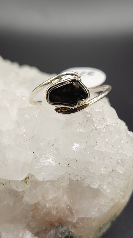 Sterling Silver Shungite ring (size 7)