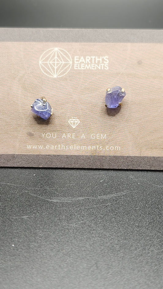 Sterling Silver Tanzanite  earring