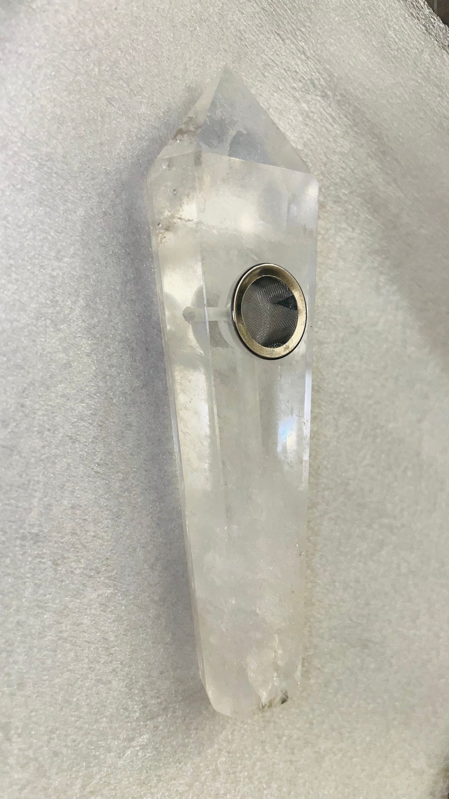 Clear quartz pipe ( comes with extra screen & cleaner