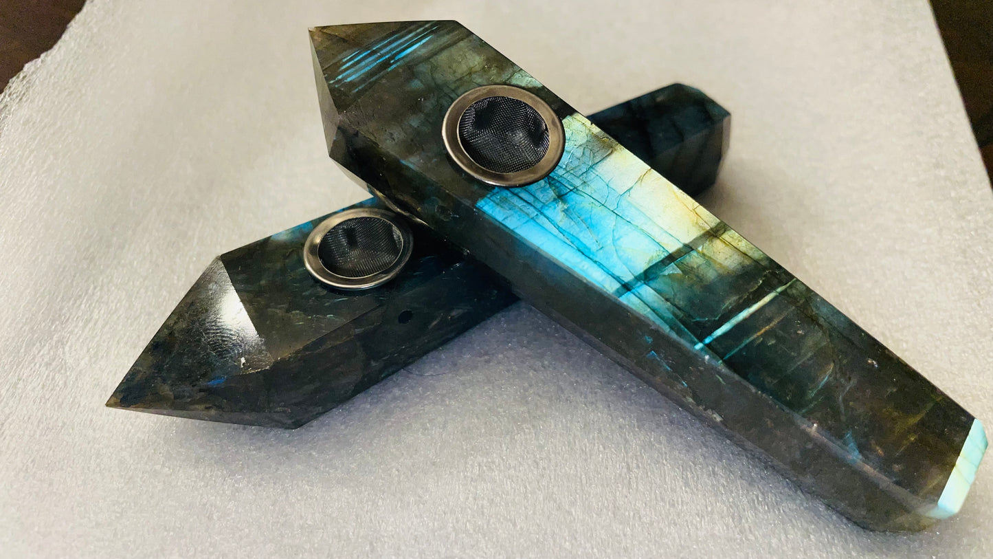 Labradorite pipe ( comes with extra screen & cleaner)