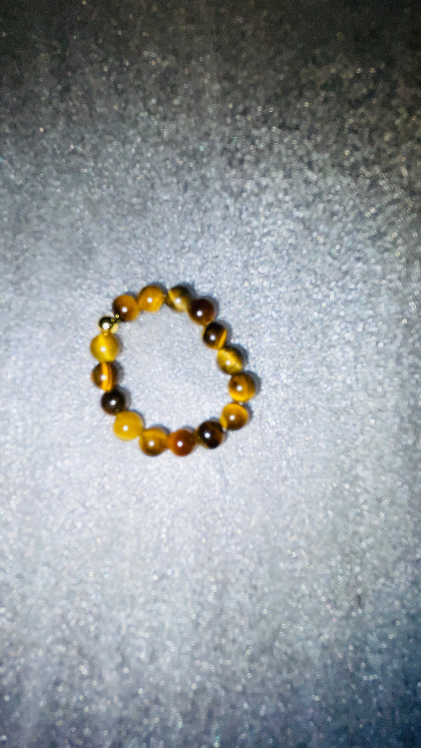 Tigers eye bead ring