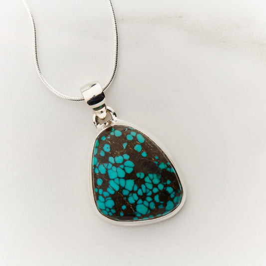 Sterling Silver Tibetian Turquoise Pendent