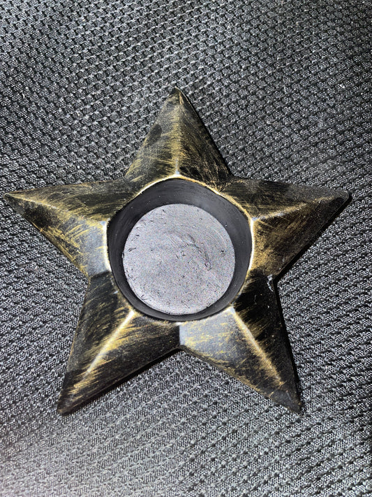 Black & gold star sphere holder