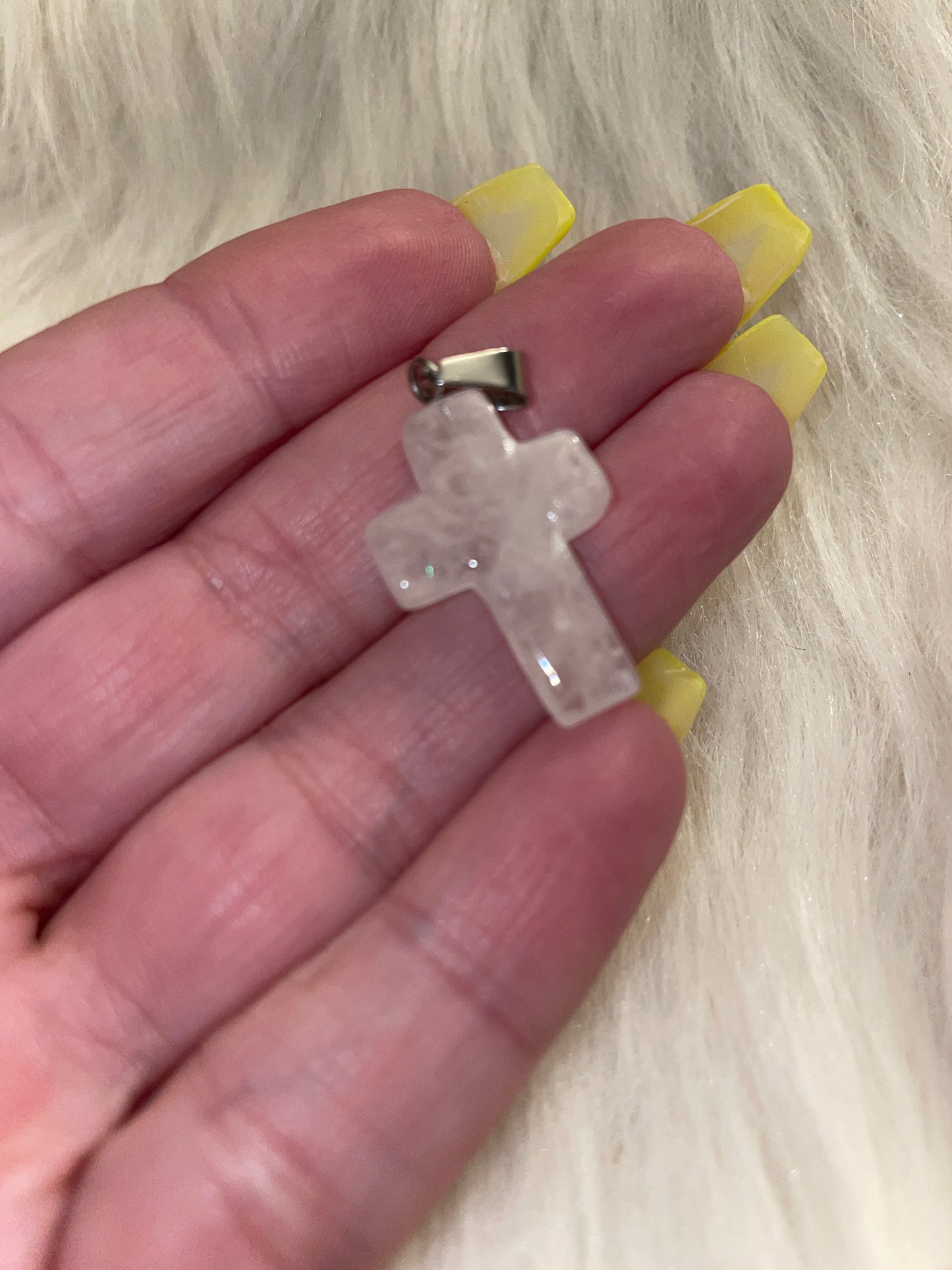 Clear quartz cross