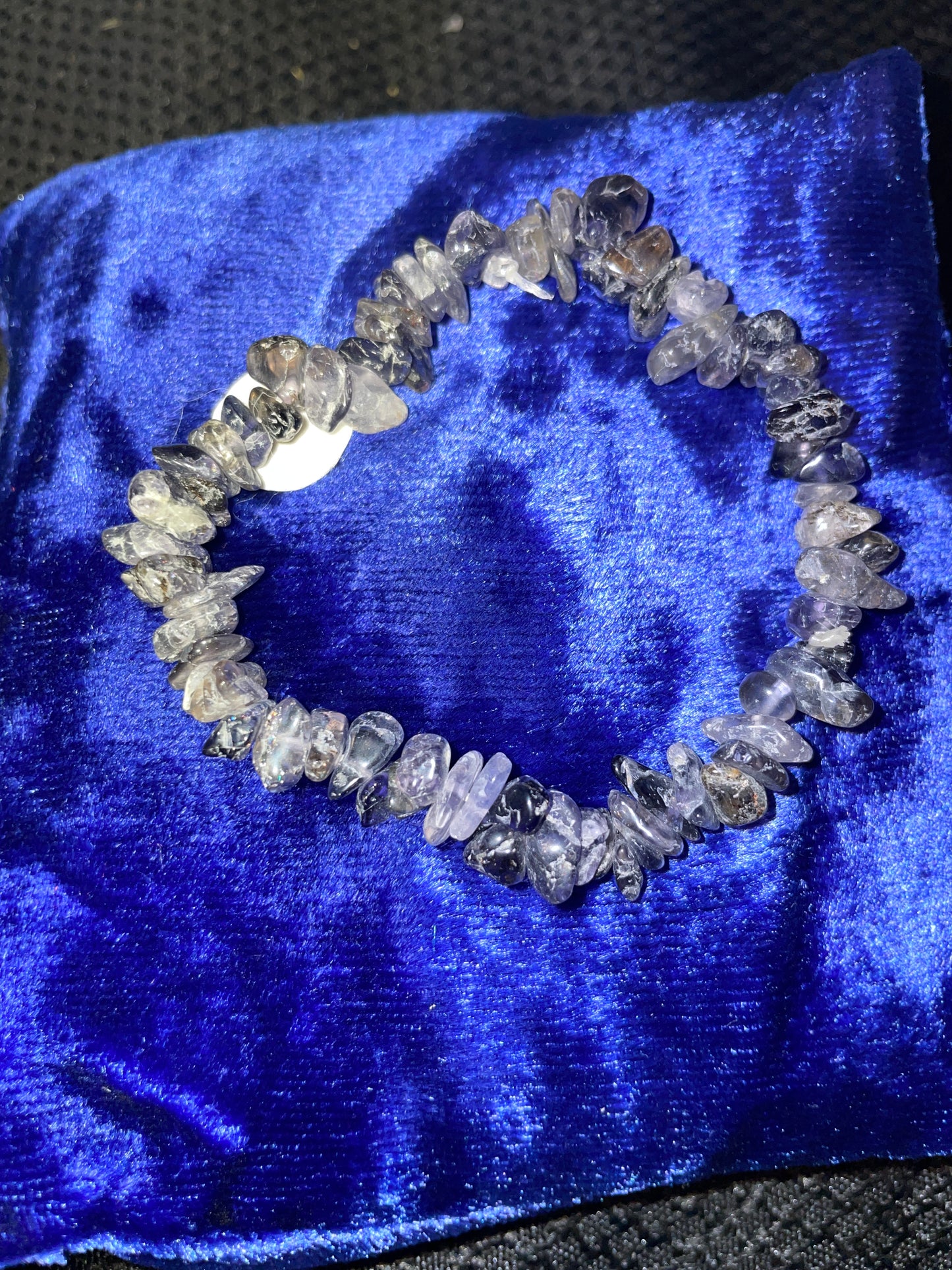 Iolite chip bracelet