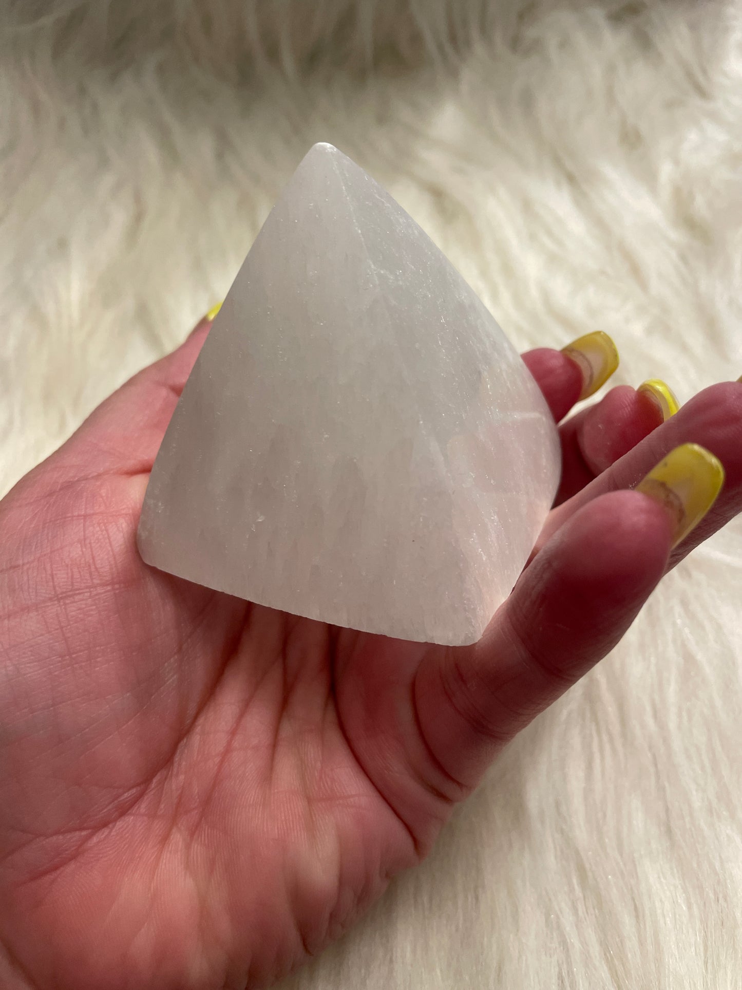 Selenite pyramid