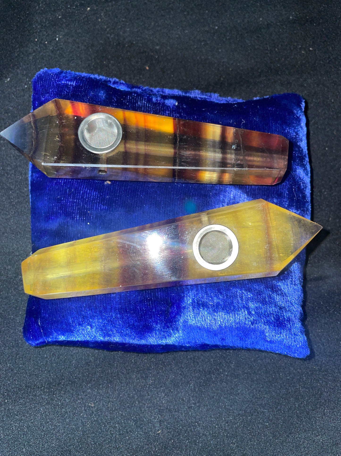 Yellow fluorite pipe ( comes with extra screen & cleaner